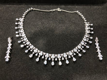 Load image into Gallery viewer, The Marquise Pear Duo Silver Necklace Set
