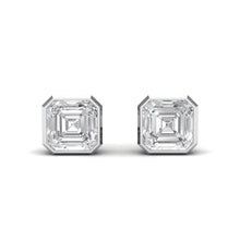Load image into Gallery viewer, Octagon Imperial Mosaic Silver Ear Studs | Jewels By Hamzah Anis
