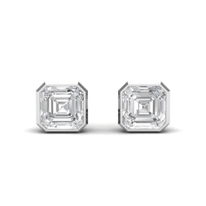 Octagon Imperial Mosaic Silver Ear Studs | Jewels By Hamzah Anis