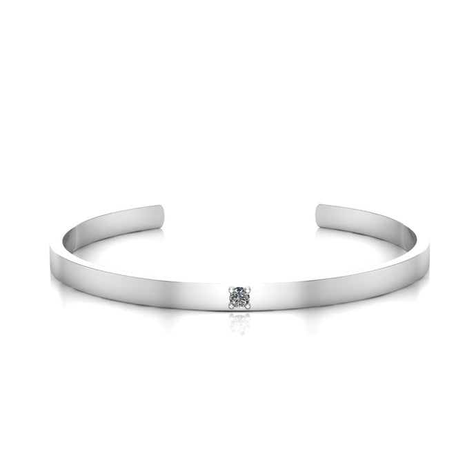 Diamond Silver Cuff - Jewels By Hamzah Anis - Diamond Bracelet - Diamond Silver Bracelet
