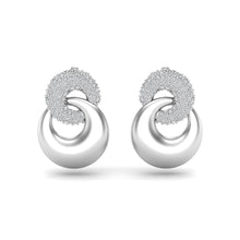 Load image into Gallery viewer, Pavé Moissanite Silver Ear Studs | Jewels By Hamzah Anis
