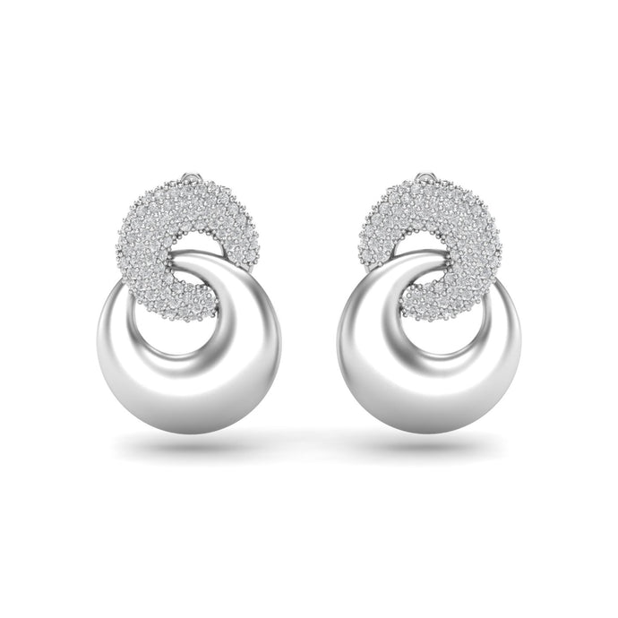 Pavé Moissanite Silver Ear Studs | Jewels By Hamzah Anis