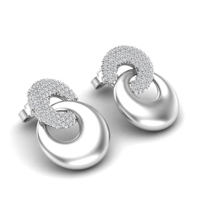 Pavé Moissanite Silver Ear Studs | Jewels By Hamzah Anis