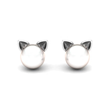 Load image into Gallery viewer, Kitty Pearl Ear Studs
