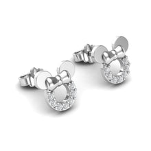 Load image into Gallery viewer, Mickey Bow Moissanite Ear Studs
