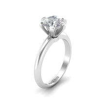 Load image into Gallery viewer, Solitaire Tiffany Setting Silver Ring - Jewels By Hamzah Anis
