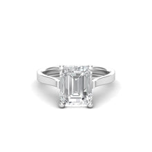 Load image into Gallery viewer, Emerald Cut Silver Ring
