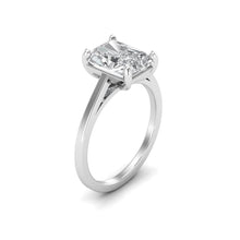 Load image into Gallery viewer, Solitaire Radiant Cut Silver Ring | Jewels By Hamzah Anis
