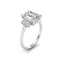 Load image into Gallery viewer, Silver Emerald Cut Ring - Jewels By Hamzah Anis
