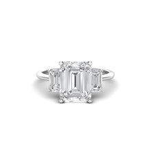 Load image into Gallery viewer, Silver Emerald Cut Ring - Jewels By Hamzah Anis
