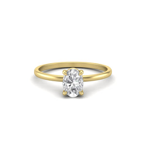 Oval Moissanite Signature Solitaire Yellow Gold Engagement Ring | Jewels By Hamzah Anis | 1 carat | Wedding Ring | Best Engagement Ring | ring