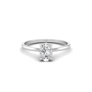 1 Carat Oval Moissanite Signature Solitaire Engagement Ring