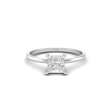 Load image into Gallery viewer, 1 Carat Princess Moissanite Signature Solitaire Engagement Ring
