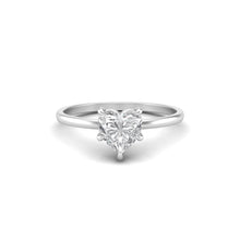 Load image into Gallery viewer, 1 Carat Heart Moissanite Signature Solitaire Engagement Ring
