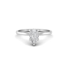 Load image into Gallery viewer, 1 Carat Pear Moissanite Signature Solitaire Engagement Ring
