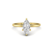 Load image into Gallery viewer, Marquise Moissanite Signature Solitaire Yellow Gold Engagement Ring | Jewels By Hamzah Anis | 1 carat | Wedding Ring | Best Engagement Ring | ring
