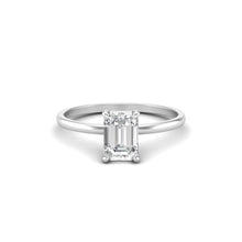 Load image into Gallery viewer, 1 Carat Emerald Moissanite Signature Solitaire Engagement Ring
