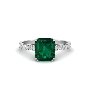Lab Emerald Signature Ring