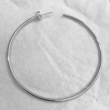 Load image into Gallery viewer, Fine Silver Large Hoops - Jewels By Hamzah Anis
